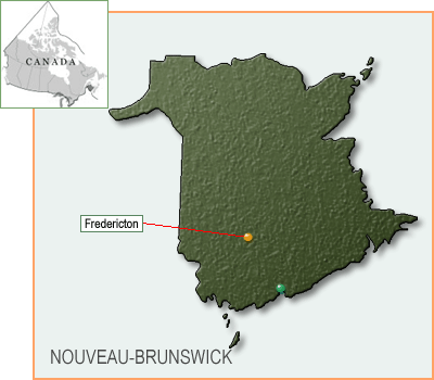 Carte de la province du Nouveau-Brunswick