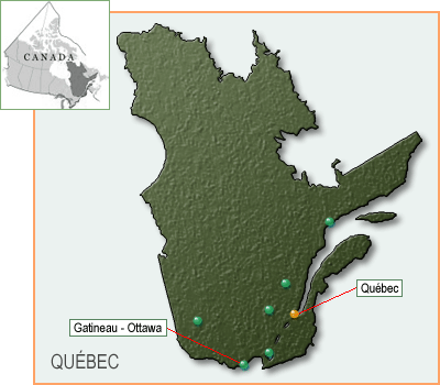 Carte de la province du Québec